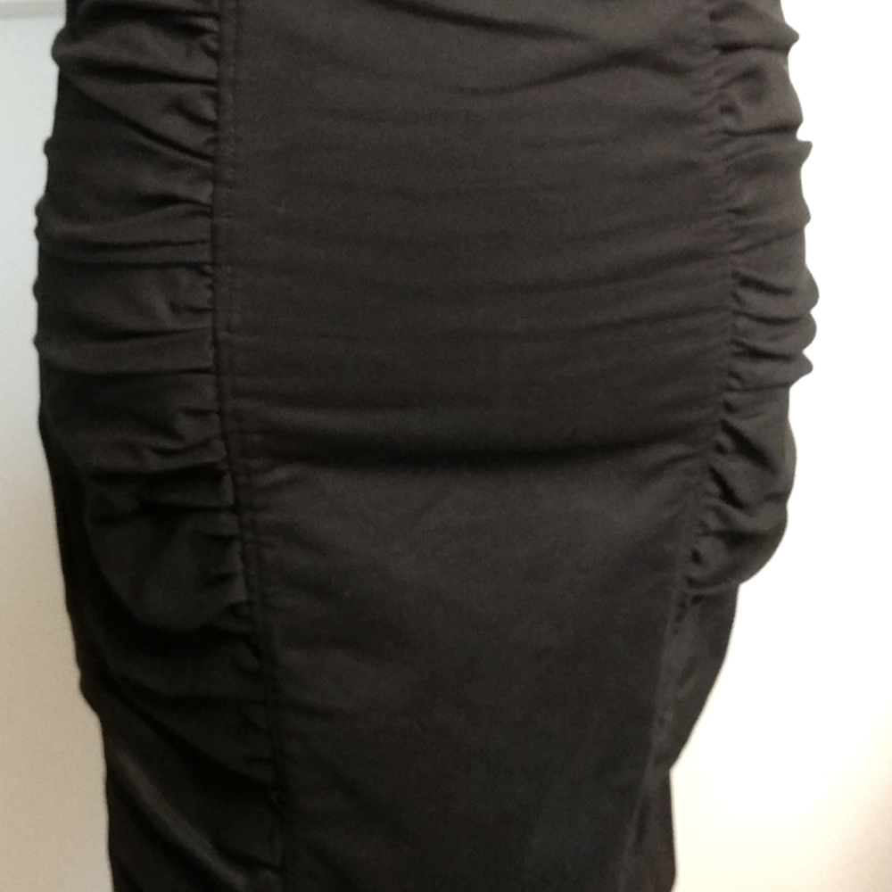 Shirred Pencil Skirt